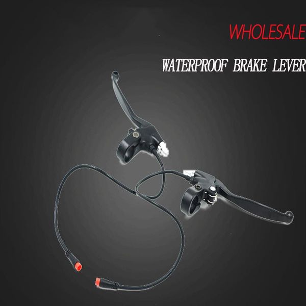 

bike brakes js bicycle brake lever with 36.5cm wire length waterproof pulg sensor mtb cable electric scooter accessories