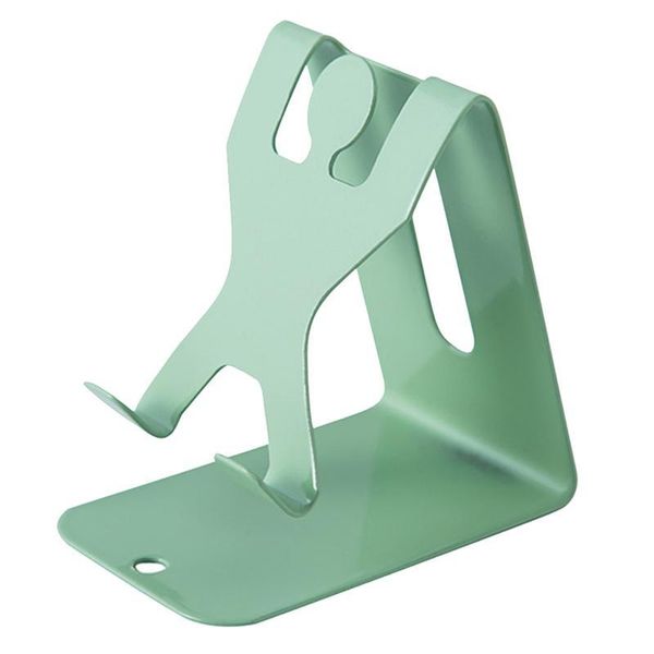

cell phone mounts & holders iron mobile case base bracket creative pattern deskholder for smart tablet (light green)