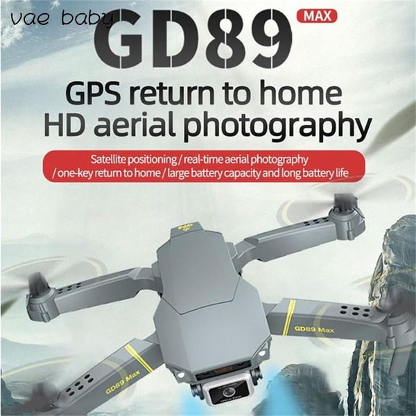 

drones gd89max with camera drone 6k hd wifi fpv rc quadrocopter onekey take off and return kid toy gift