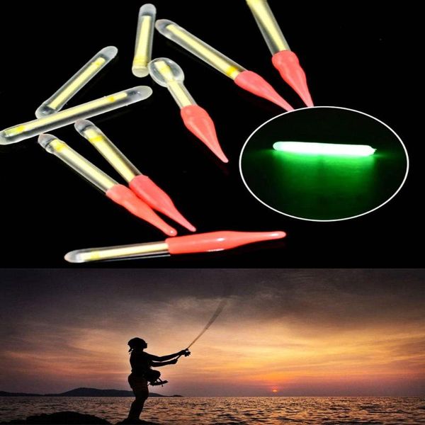 

50pcs portable luminous fishing float clip on dark glow fluorescent lightstick light night supplies accessories