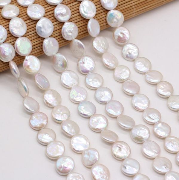 

other 12-13 natural freshwater pearl beads irregular white button diy jewelry accessories manual production wholesale