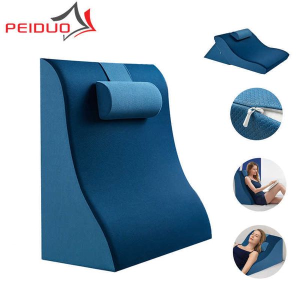 PEIDUO Pratico Memory Foam Comodino Vita Cuscino Massaggiatore domestico multifunzionale Cuscino ortopedico per soggiorno Divano letto 210611