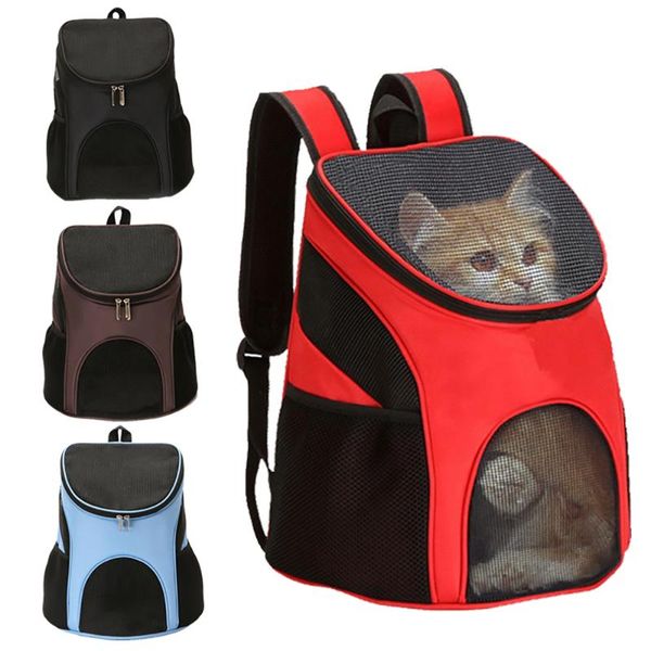 

cat carriers,crates & houses foldable pet bag carrier backpack dog outdoor travel packbag portable zipper mesh out breath