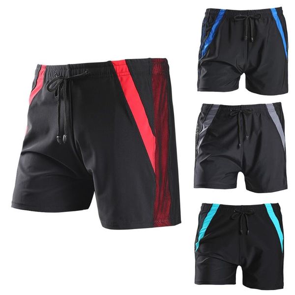 

men's swimwear men quick dry swim contrast color loose board shorts drawstring