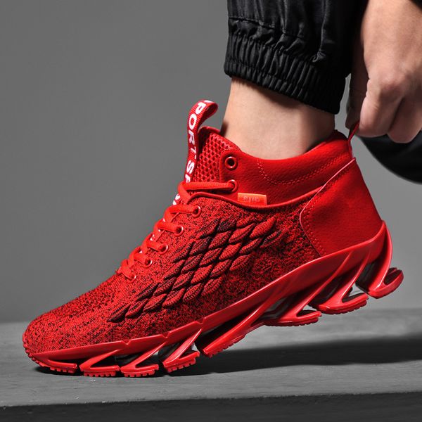 

2021 fashion cross-border large size 46 men womens shoes thick-soled solid color casual sports front lace-up high-round toe red shoe code: w, White;red