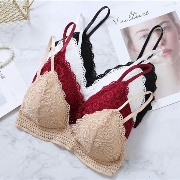 

bras models 1pcs selling lace for women push up flower bralette supper padded bra underwire plus size underwear eows, Red;black