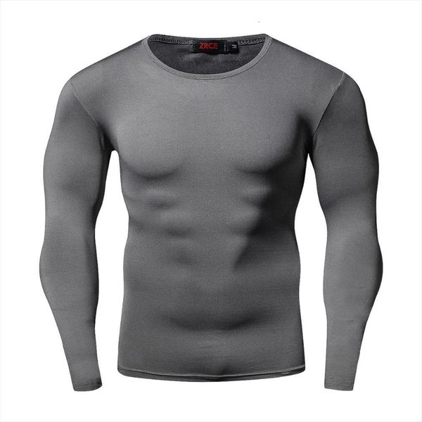 

solid color fashion fitness men t shirts compression bodybuilding tees tight tshirts long sleeves clothes, White;black