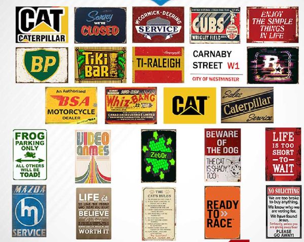 

paintings retro tin self portrait logo metal bar wall art poster decoration house n11