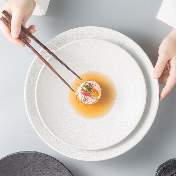 

dishes & plates nordic ceramic pasta exquisite retro dinner plate creative white serving el special frosted tableware 9.5 inches