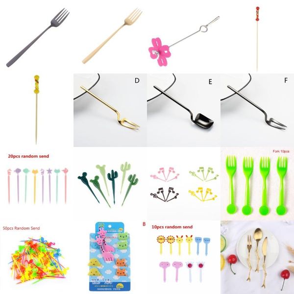 

forks animal parrot bamboo flamingo fruit fork mini cartoon children snack cake dessert pick toothpick lunches party decor