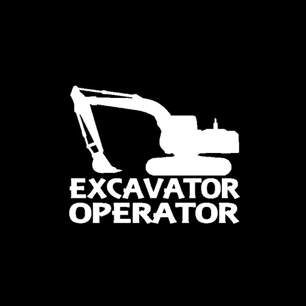 

15.5cm*12.4cm personality vinyl accessories excavator operator car sticker decal black