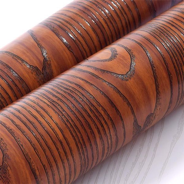 

wallpapers pvc wood grain furniture wallpaper thicken self-adhesive waterproof membrane wardrobe door dining table renovation wall stickers