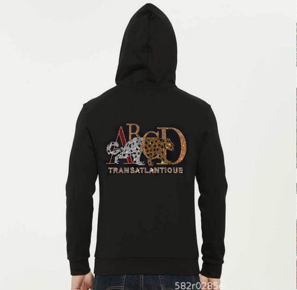 

rhinestone autumn new heavy industry hooded sweatshirt men fashion personality men long sleeves sweatshirts men, Black