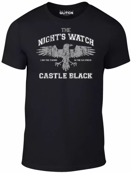 

night's crow t-shirt - jon snow game of crow thrones tv winter gift hbo film, White;black