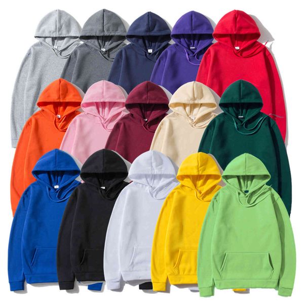 

okmjs fashion brand men's 2021 fall winter male casual men hoodi sweatshirts solid color hoody pullover clothing, Black