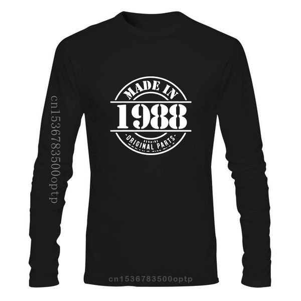 

men's t-shirts made in 1988 mens funny t shirt, gift for him dad grandad birthday, White;black