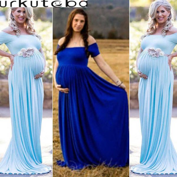 США женское кружевное платье для беременных Maxi Необычные Длинные платья Беременность Фотографии Ориссы Y Q0713