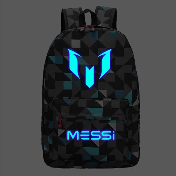 

messi backpack teen college high school bag for teenager boy schoolbag black men back pack kids book bag t200114