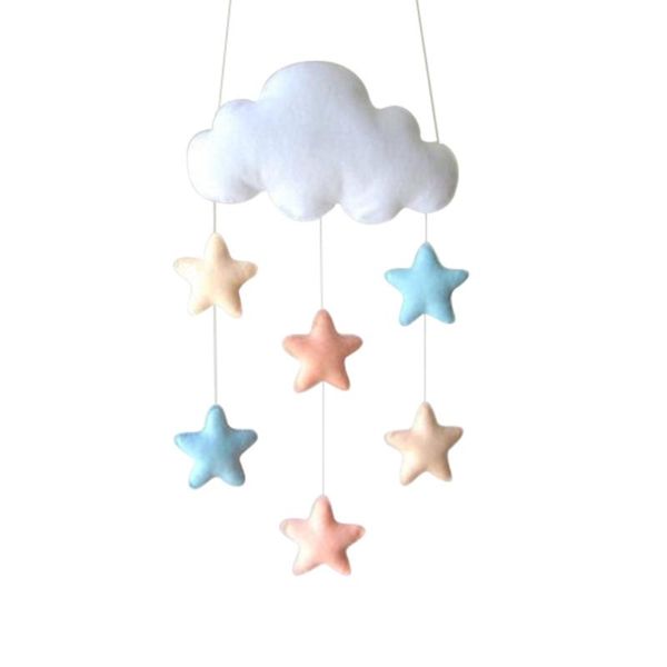 

wall clocks cloud raindrop hanging decor diy baby room kids decoration for shower (star)