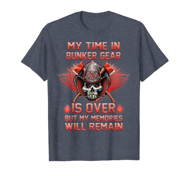 

my time in bunker gear firefighter t-shirt, White;black