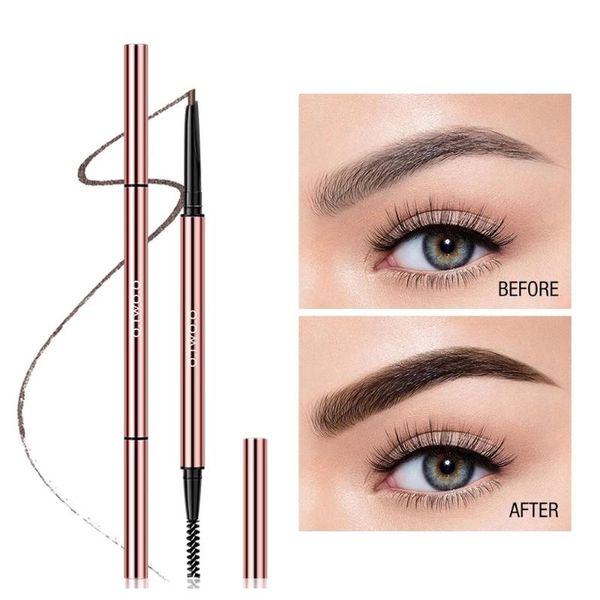 

gel pens precision brow pencil ultra fine long lasting dual-use eyebrow with brush for women girl