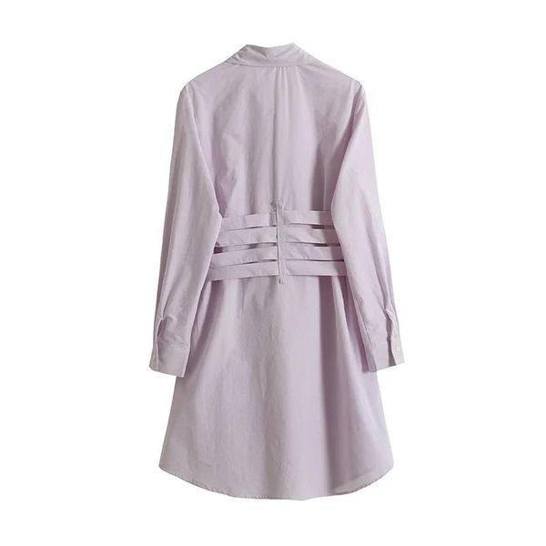 

casual dresses women cotton long shirt dress single breasted sashes empire waist elegant sleeve party lace up streetwear vestidos, Black;gray