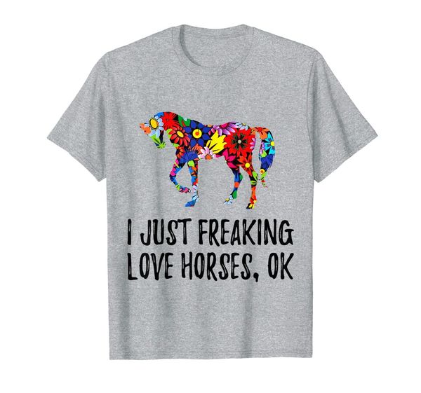 

i just freaking love horses t-shirt, White;black