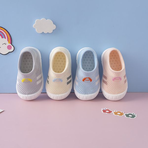

children's shoes spring and autumn new baby sports soft sole flying woven walking knitted indoor