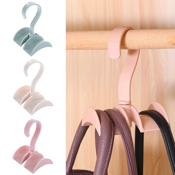

hooks & rails wardrobe organizer tie hook rotated pp storage rack bag hanger without punch clothes plastic coat closet