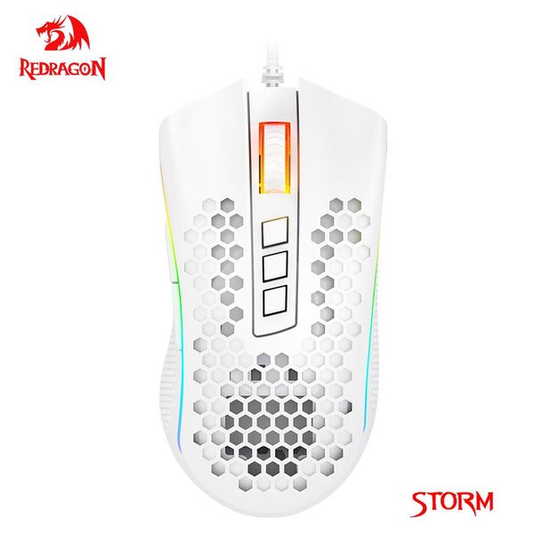 

redragon storm m808 usb wired rgb gaming mouse 12400 dpi programmable game mice backlight ergonomic lappc computer