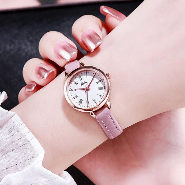 

wristwatches relogio femenin quartz watch rome scale belt trend wild fashion students waterproof hours luxury lady, Slivery;brown