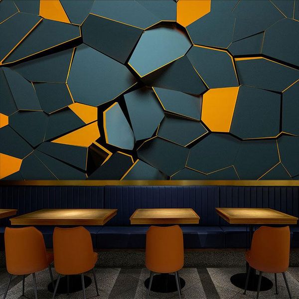

wallpapers 8d geometric technology visual space wallpaper gymnasium company restaurant office front desk studio background wall mural