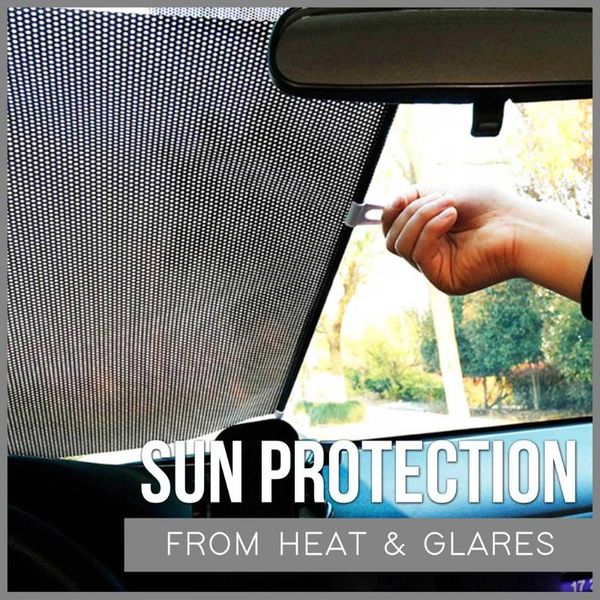 

curtain & drapes portable blackout suction cup mesh shade living room car removable window sun shield cover roll