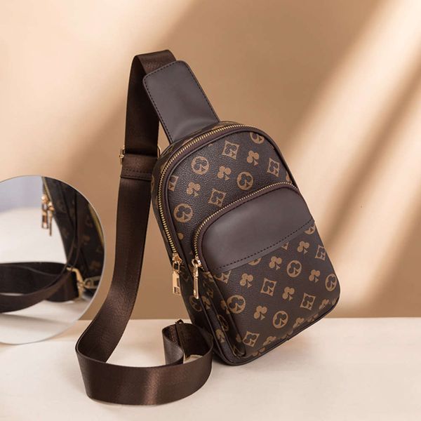 

men's and women's chest bag printed pvc diagonal leisure light travel small back