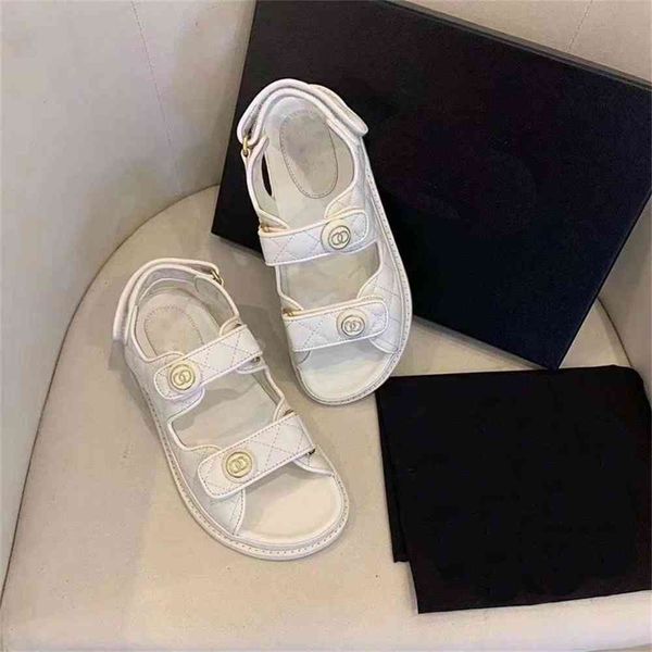 

80% off outlet store spring and summer new small fragrance sandals women's summer velcro thick soled fashion roman net red women's, Black