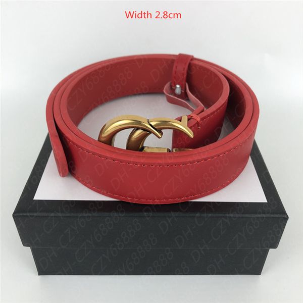 

men's designer belt, men and women's luxury bronze g buckle belt width 2.8cm with box, Black;brown