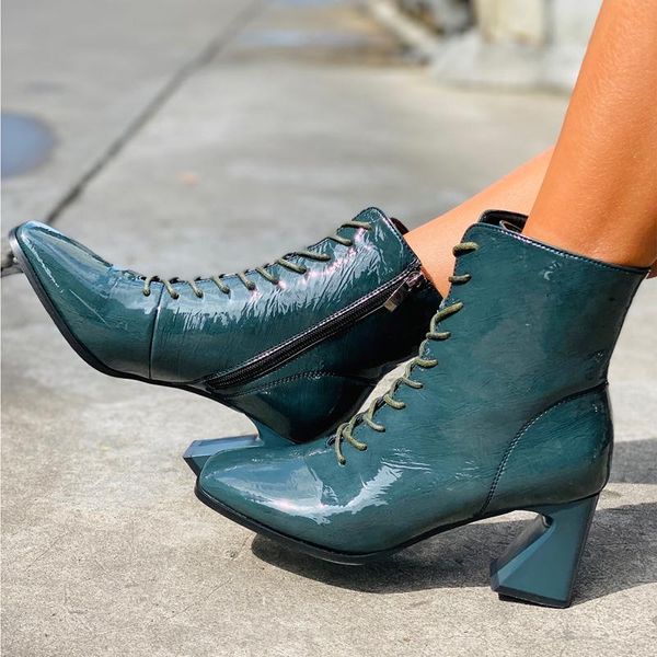 

boots women high heels ankle fashion thick shoes woman plus size winter botas mujer 35-41 wsh3772, Black