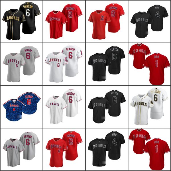 

los angeles angels men 6 anthony rendon 4 luis rengifo fifo 1 majestic red father's women youthjersey, Black;red