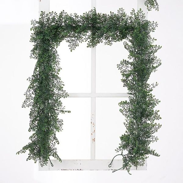 Flores decorativas corta -se plástico vinha artificial plástica videira pendurada videira de planta folhas folhas de hera decoração de festas de casamento