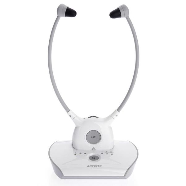 

& mp4 players artiste aph100 headphones for tv wireless, 2.4ghz digital wireless hearing assistance listening headsets system seniors