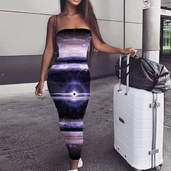 

casual dresses kyku galaxy dress women space bodycon universe boho black hole sundress womens clothing tassel ladies wrap femme, Black;gray