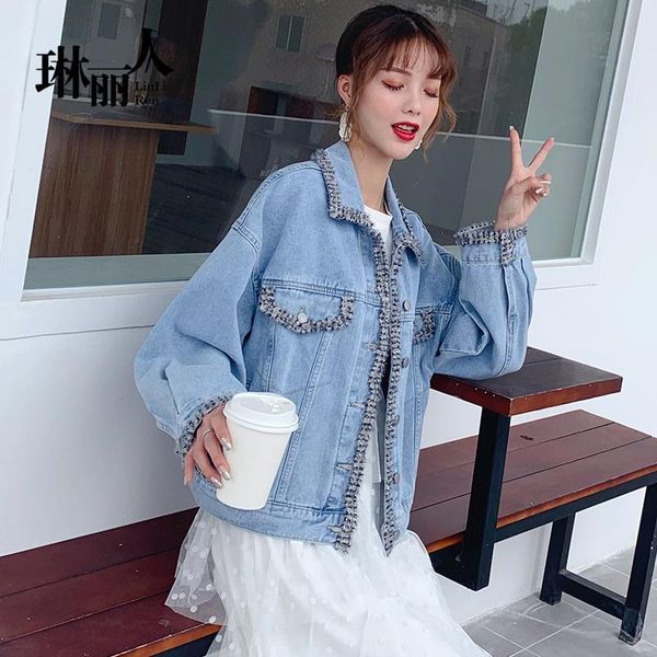 

women's jackets denim jacket female port flavour restoring ancient ways students edge brief paragraph coat, Black;brown