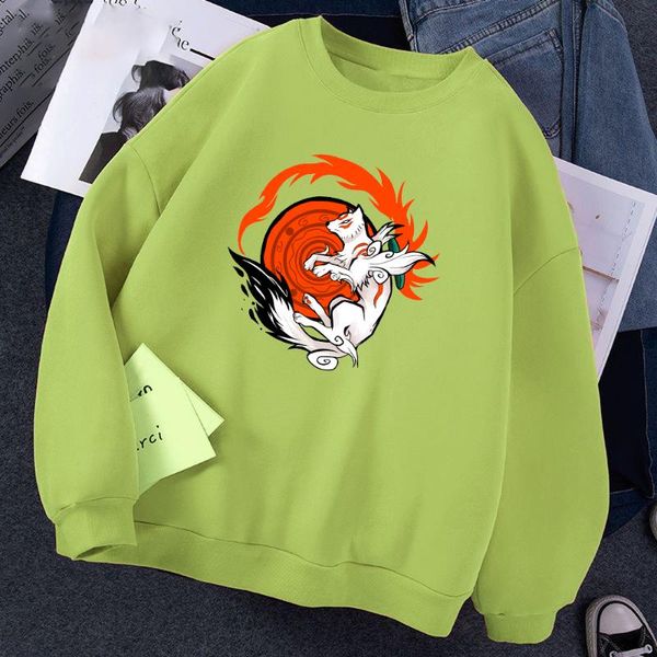 

men's hoodies & sweatshirts japan style wolf printing men sweatshirt vintage cotton casual clothes white goddess hoodie harajuku funny, Black