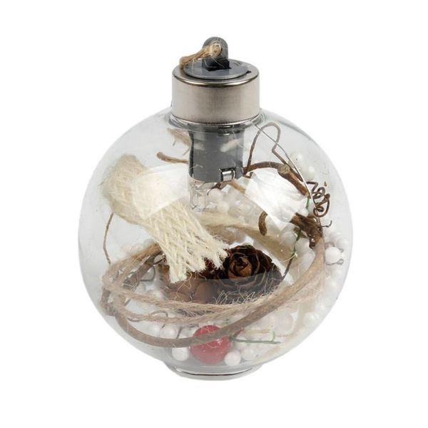 

party decoration 8cm romantic christmas decorations ball transparent pvc for home luminous light hanging tree ornaments supplies