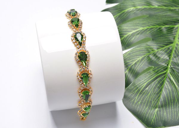 

fashion ol crystal bracelet women's gold bangle glittering full diamond hand accessories manufacturer wholesale party banquet valentine, Black