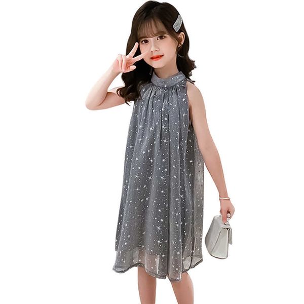 Платье девушка блесток для летнего ребенка повседневный стиль S одежда 6 8 10 12 14 210528