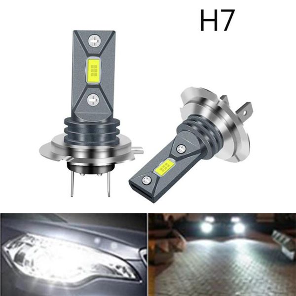 

car headlights 2pcs h7 6000k led canbus headlight bulb fog light motorcycle