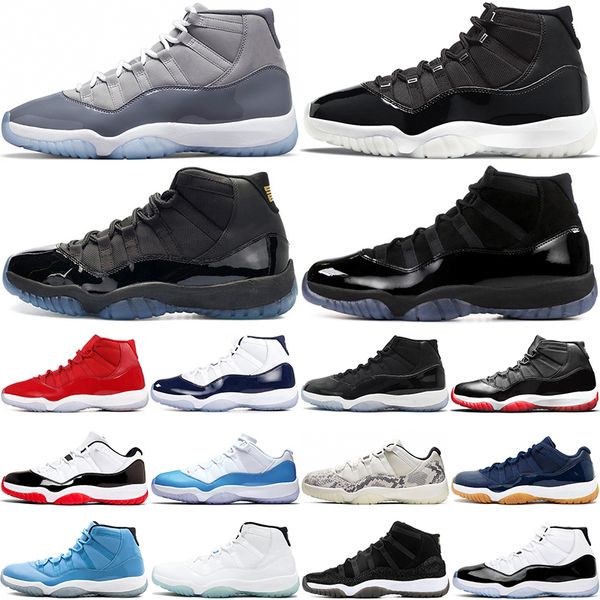 

11s 11 basketball shoes cool grey space jam jubilee legend blue bred concord platinum tint 72-10 cap and gown pantone heiress men trainers s