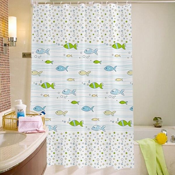 

shower curtain mildewproof waterproof bathroom partition bath moisture-proof with button curtains