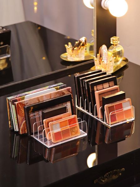 

storage boxes & bins clear acrylic eyeshadow compact organizer drawer organization divider makeup box transparent slot cosmetics case